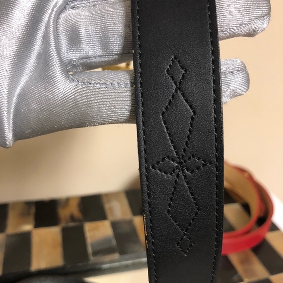 DAKS LONDON ENGLAND BLACK LEATHER BELT VINTAGE XS main image 8